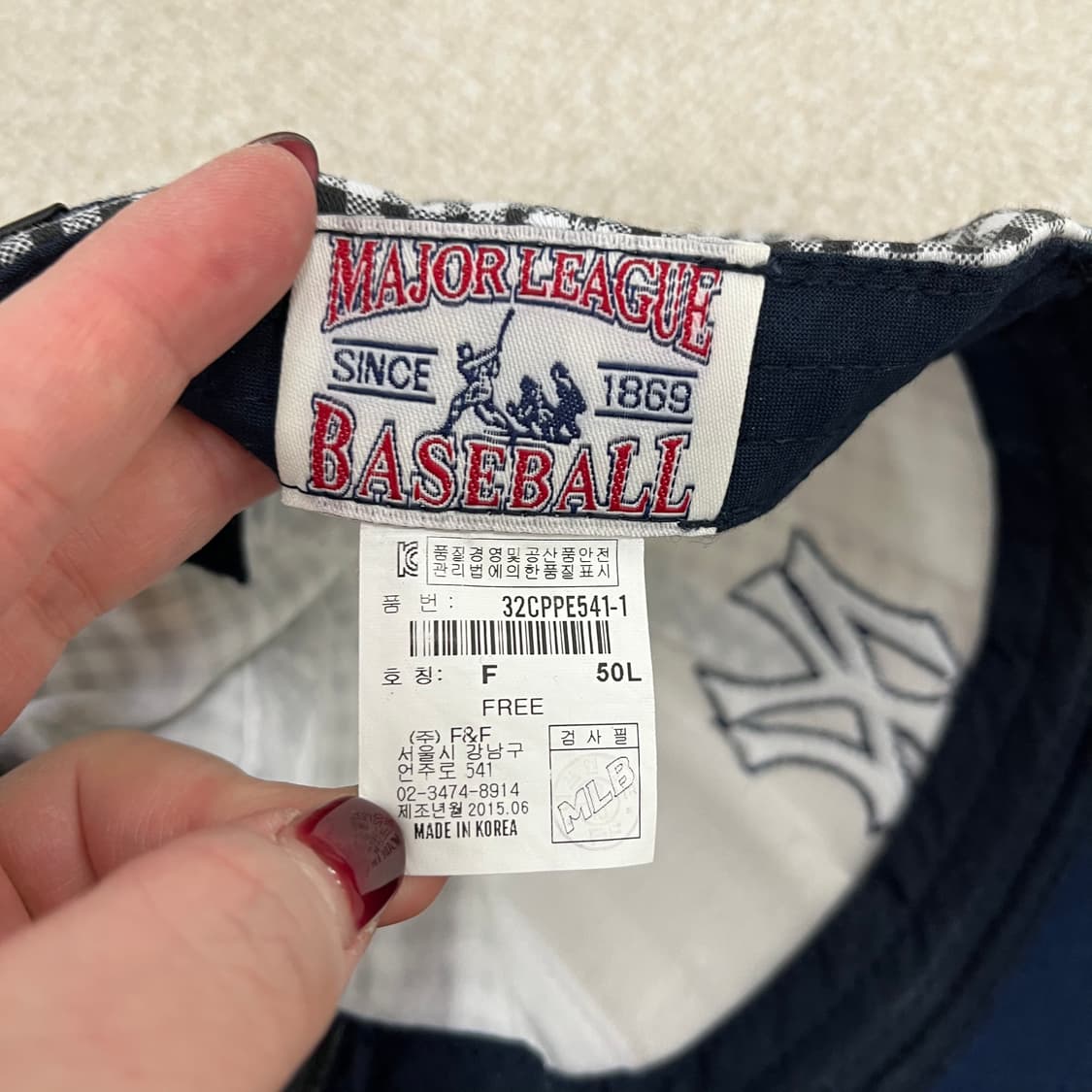 [F] 뉴에라 MLB 뉴욕양키스 체크 볼캡 모자 0119M1 상품이미지4