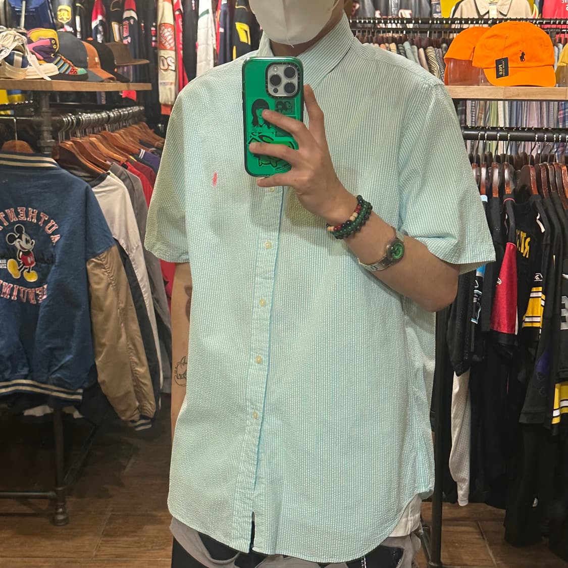 [HI] 폴로 랄프로렌 반팔 셔츠 스카이블루 (시어서커) 상품이미지3