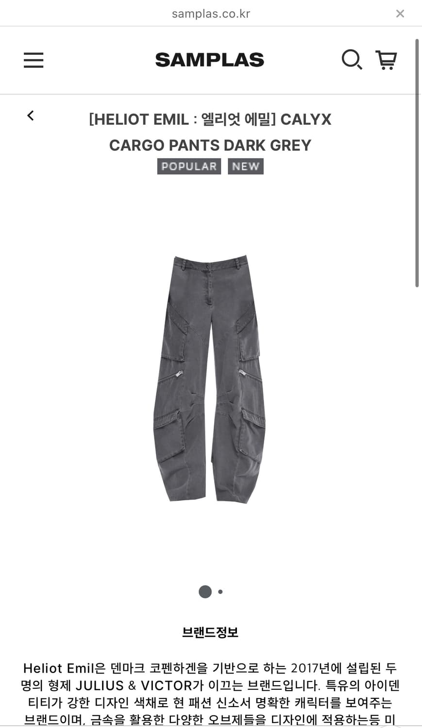 Heliot Emil 카고 팬츠 size 38 상품이미지1