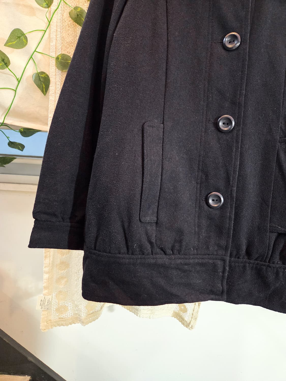 다크네이비 퍼카라 코트 상품이미지3