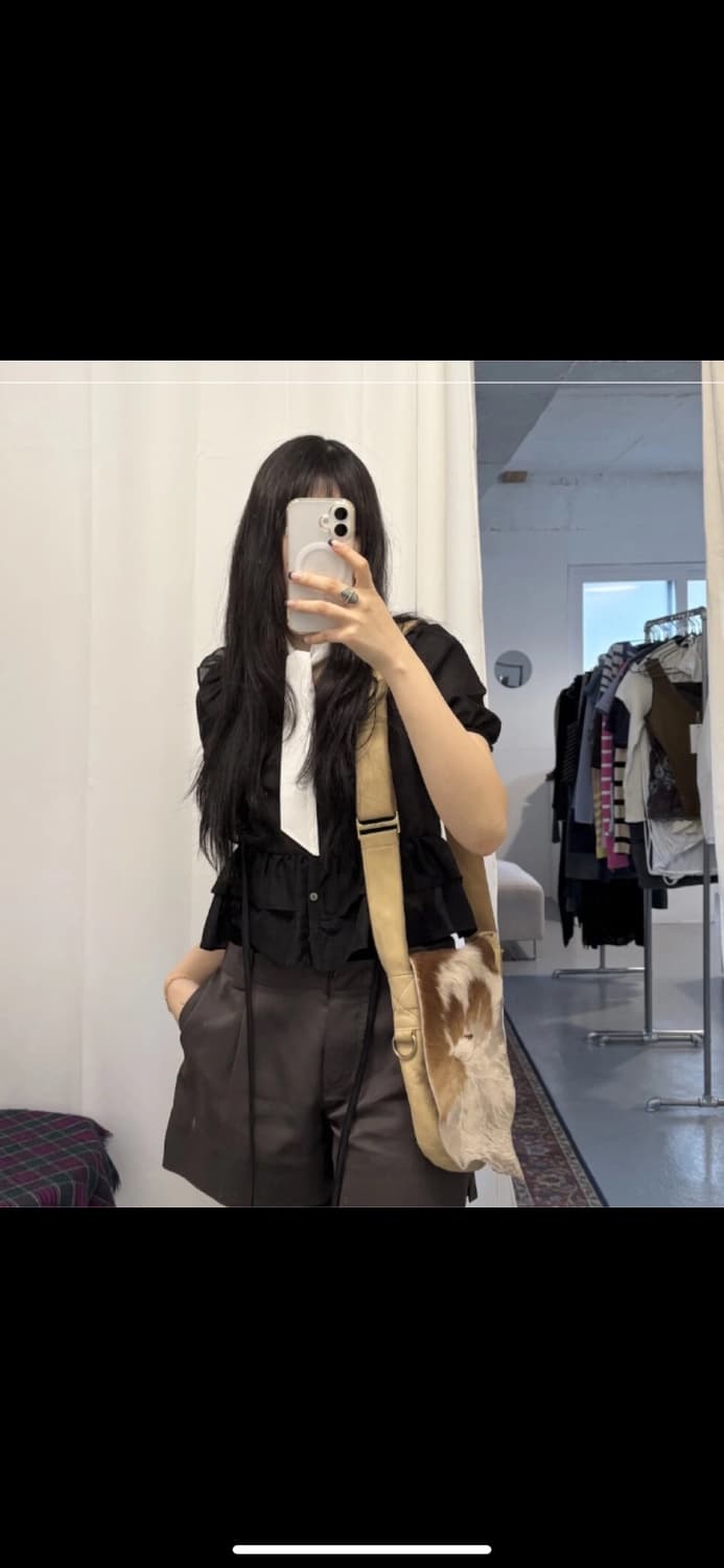 빈티지 프릴 숏 블라우스 상품이미지2
