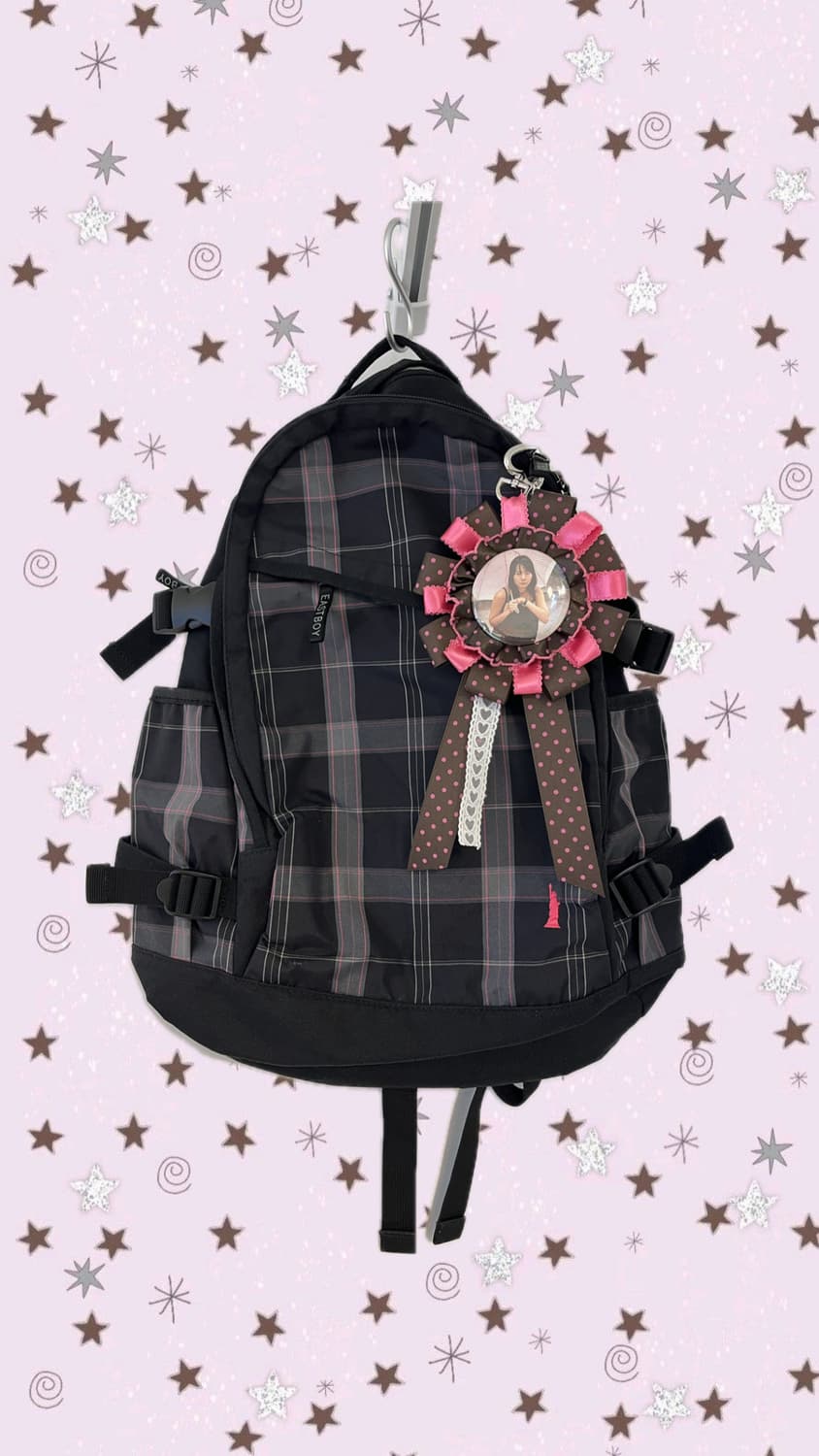 ✔️블랙핑크 체크패턴 백팩 🫶🏻 상품이미지1