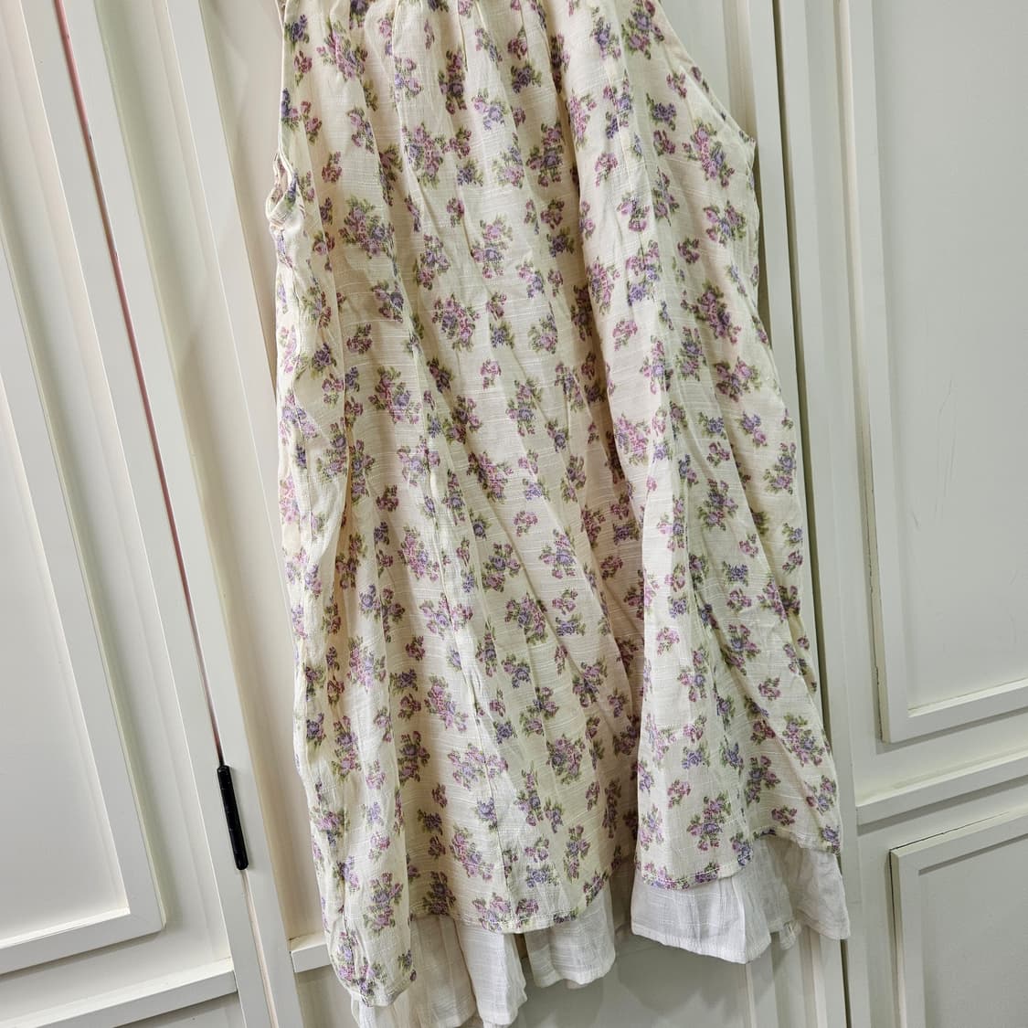 플라워 패턴 끈 나시 원피스 상품이미지5