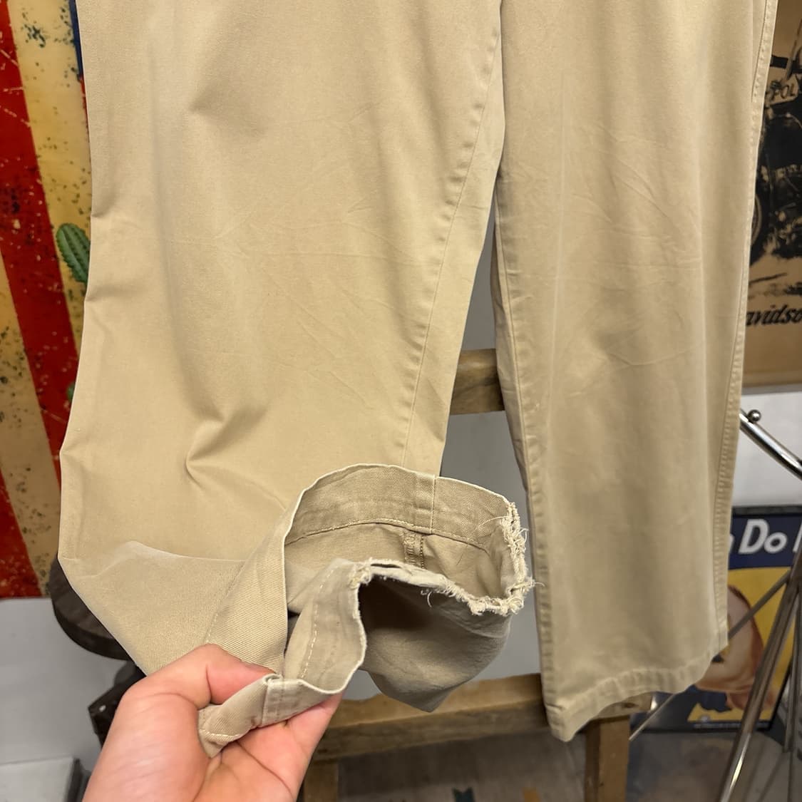 90s 쇼트 클래식 오피서 치노팬츠 컴뱃 트라우저 N770 상품이미지4