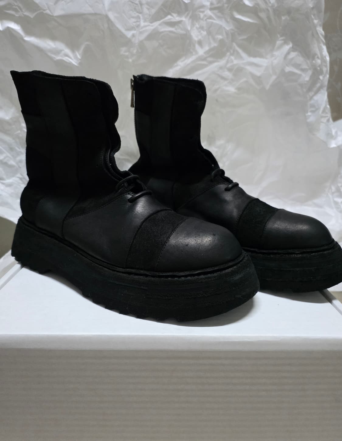 GUIDI ARMY 홀스 풀 그레인 레더 레이스업 부츠 42사이즈 상품이미지5