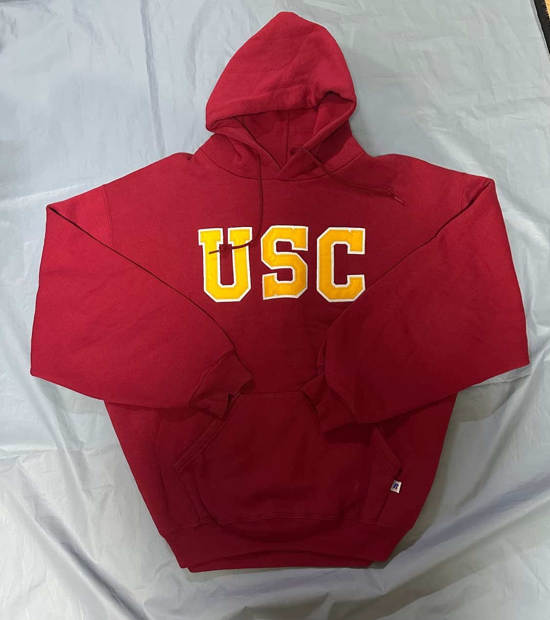 90s 러셀 후드티 버건디 빈티지 Russell 상품이미지1