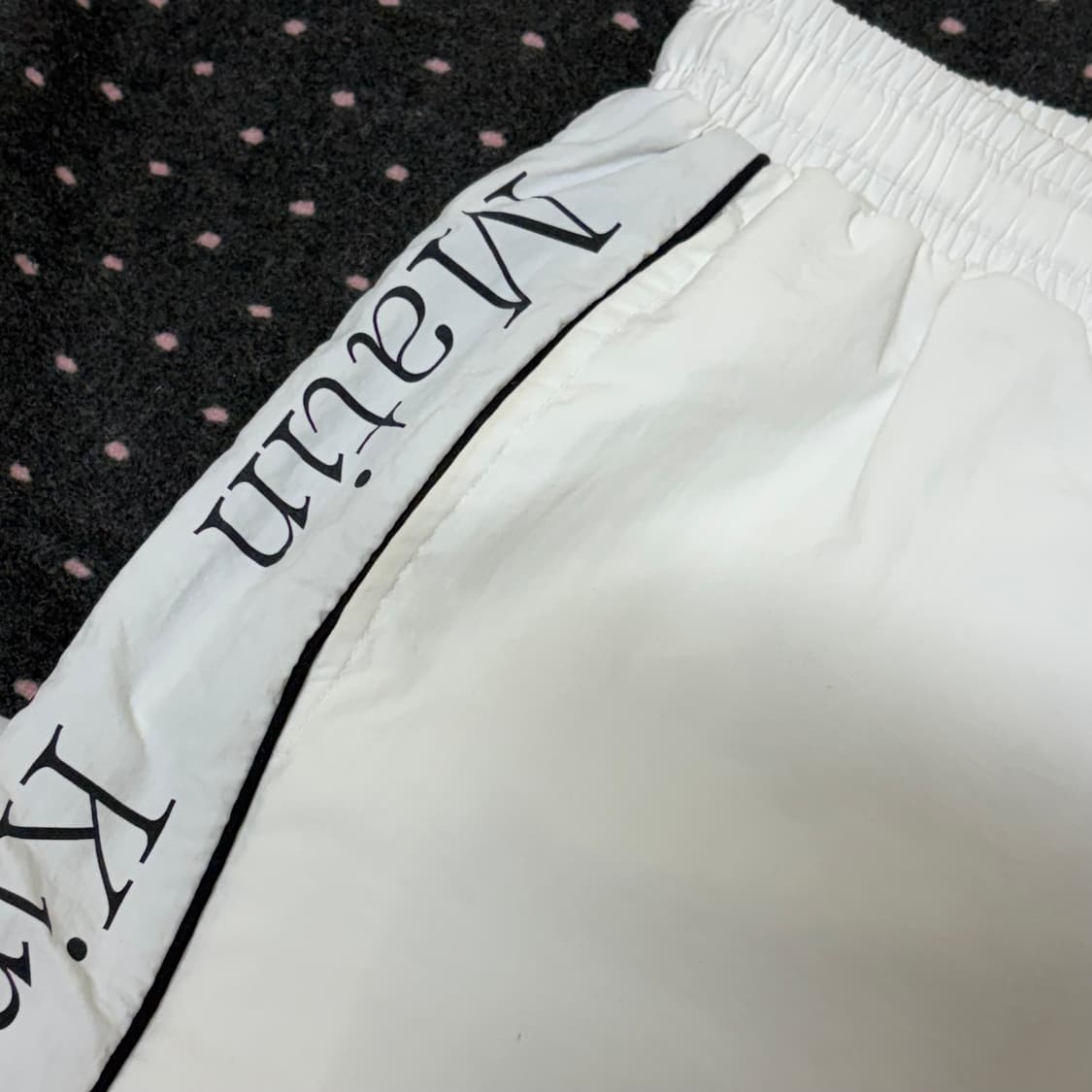 마뗑킴 스펠 트랙팬츠 화이트 상품이미지4