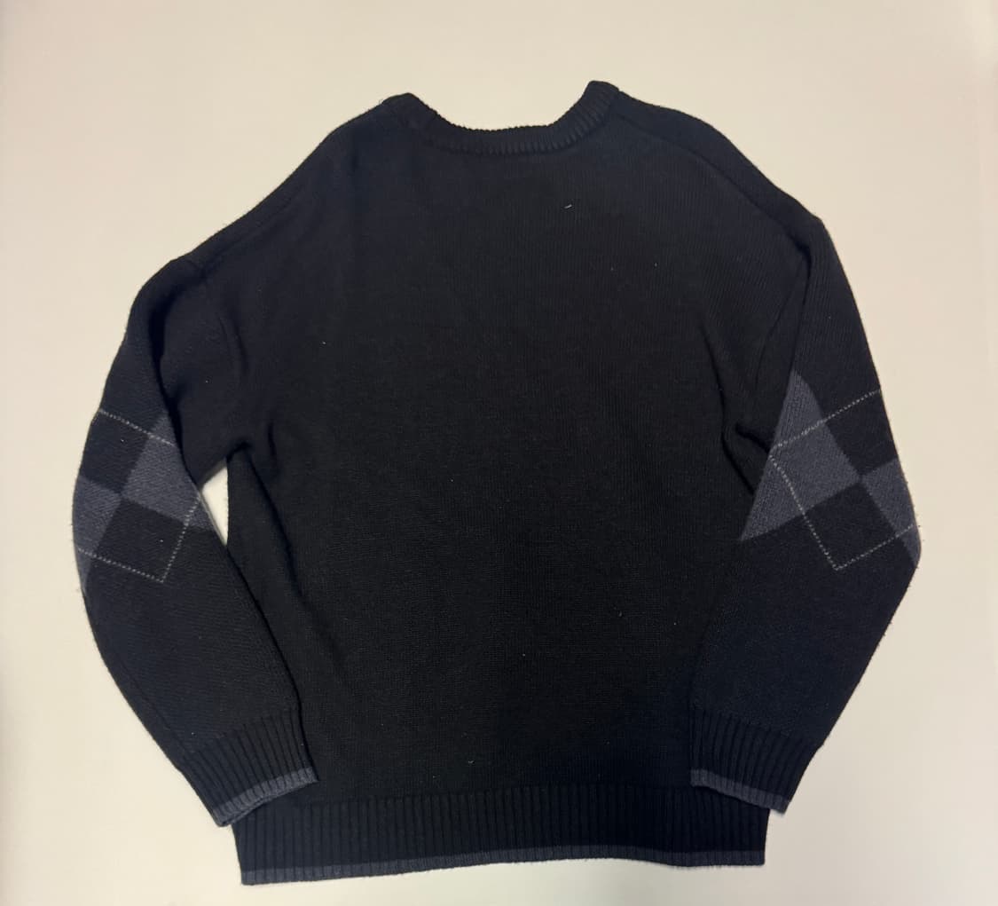 드로우핏 DRAW FIT 아가일 패턴 니트 L 블랙 상품이미지2