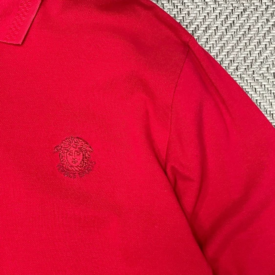 베르사체 스포츠 로고 자수 코튼 카라티 v0461 상품이미지4