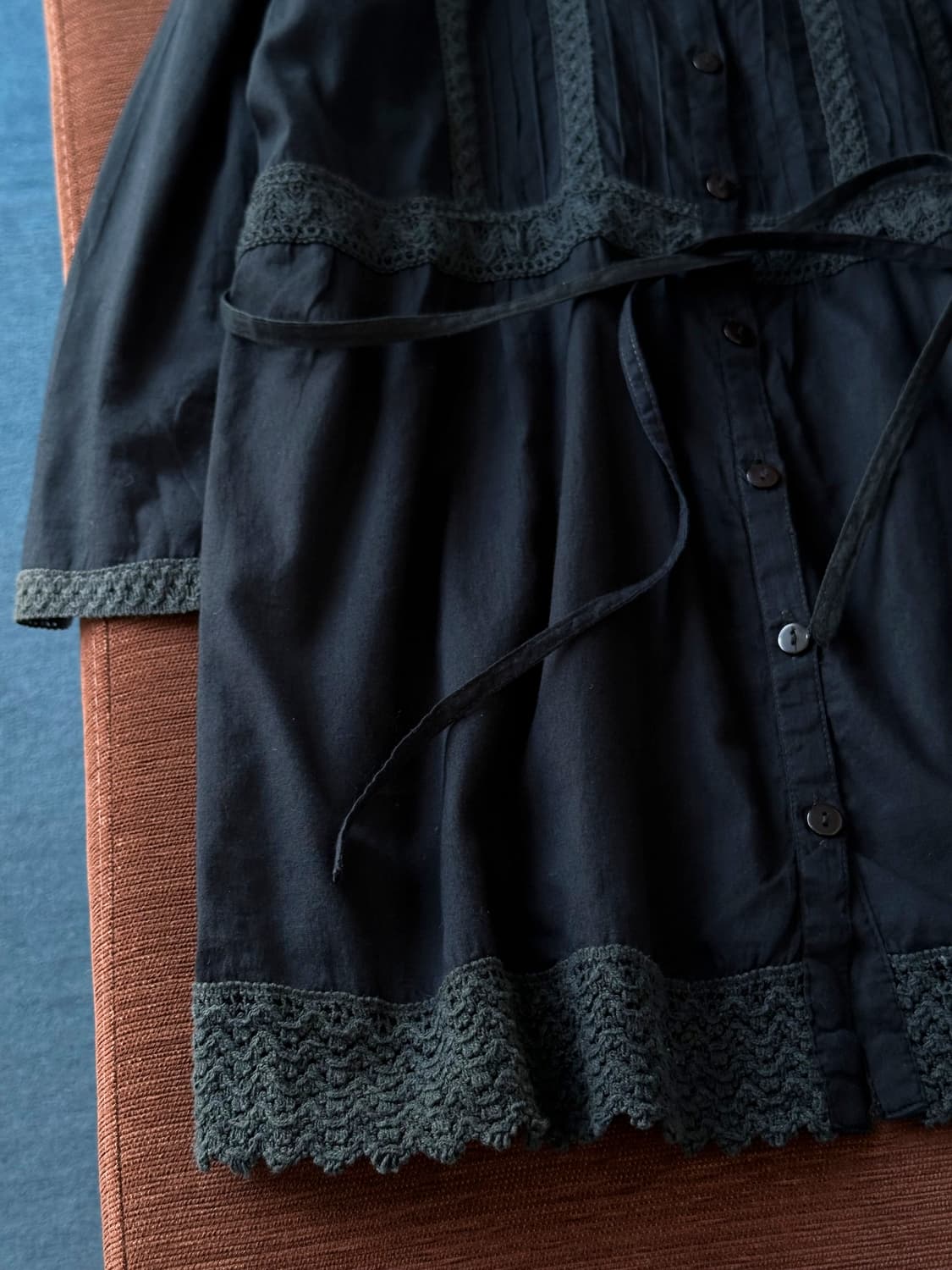 Light cotton stitch design loose shirt 상품이미지4
