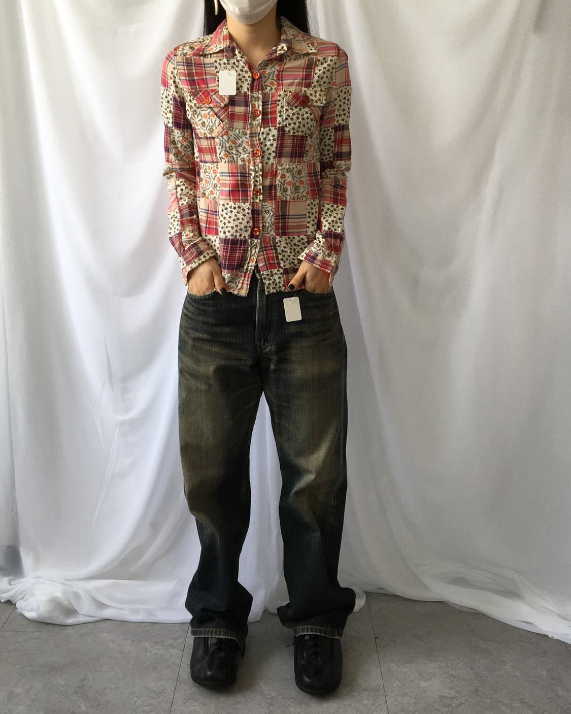 patch work shirt 상품이미지6