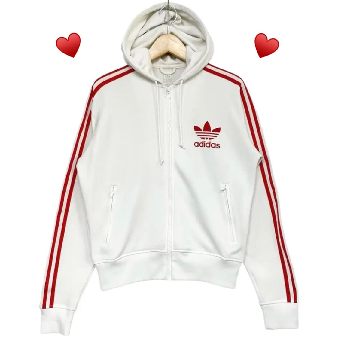 아디다스 유로파 파이어버드 화이트 레드 흰빨 후드집업 져지 트랙탑 상품이미지2