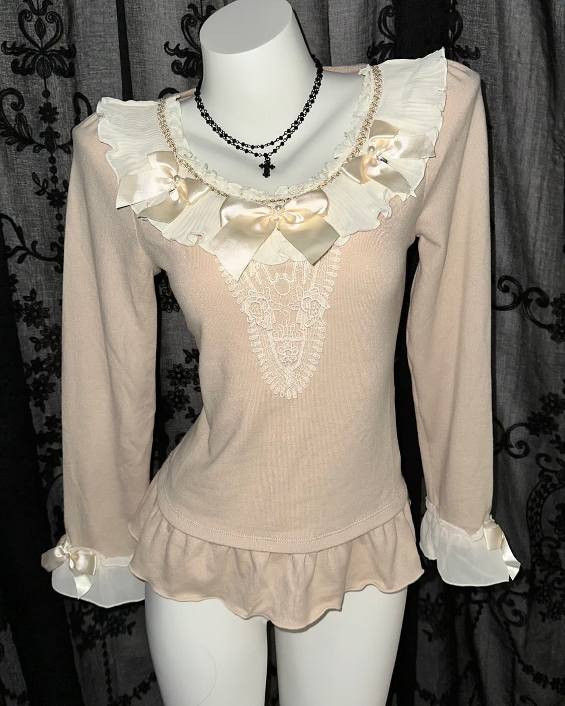 Ribbon Beige Long Sleeve 상품이미지2