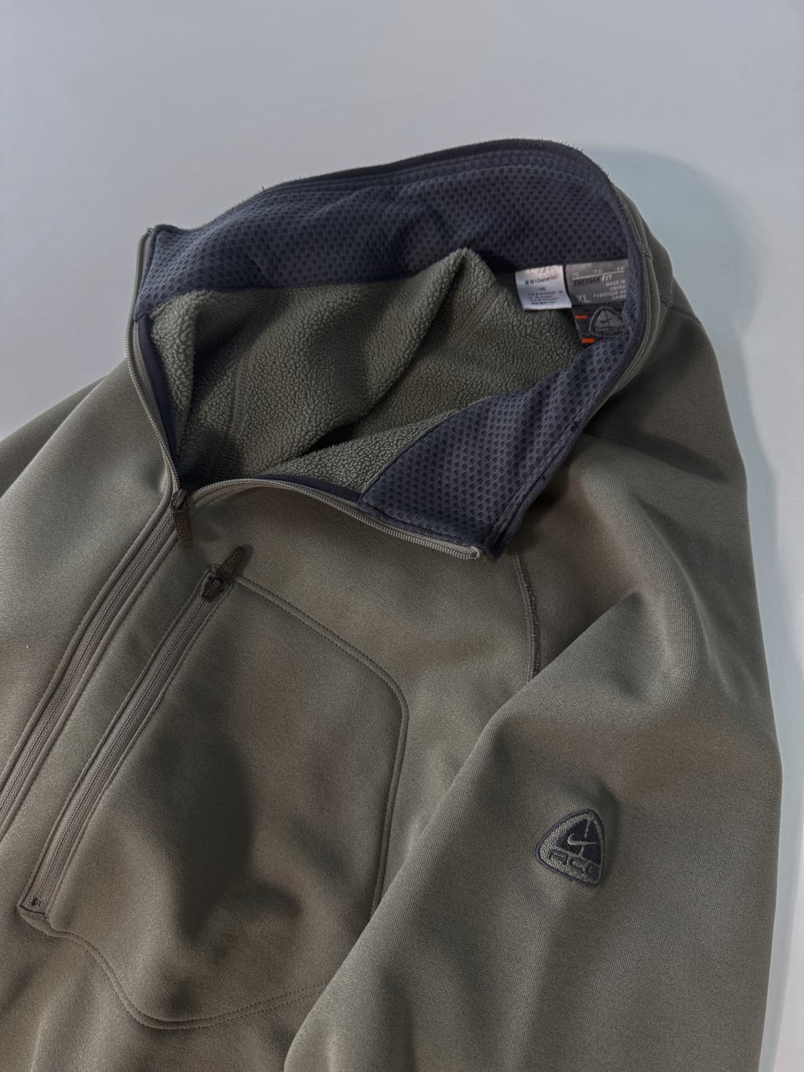 나이키 ACG 루즈핏 00‘s 카키 플리스 테크 하프집 자켓 상품이미지6