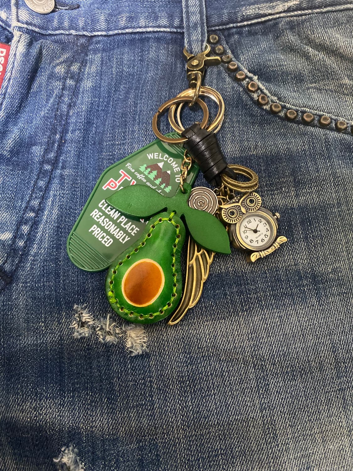 빈티지 아보카도 키링 상품이미지3
