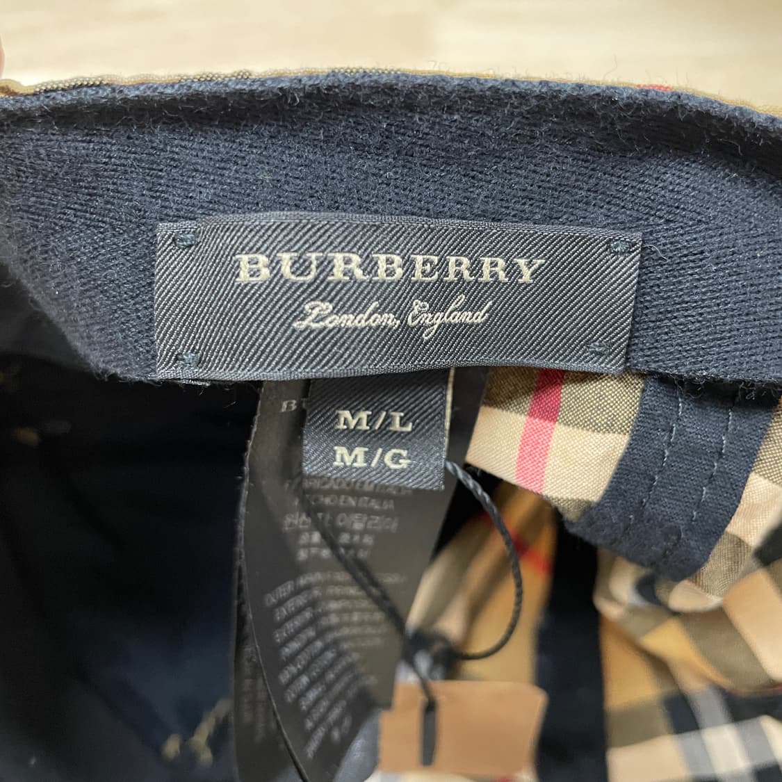 버버리 체크 볼캡 M/L 상품이미지5