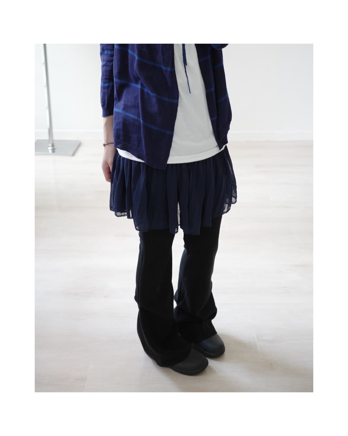  Midnight chiffon pleated layered skirt 상품이미지2