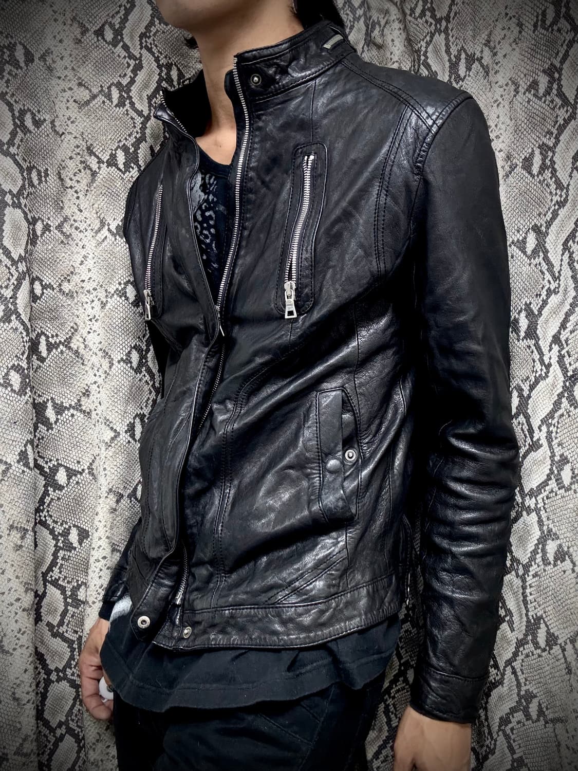 Zip Detail SheepSkin Leather Jacket 상품이미지8