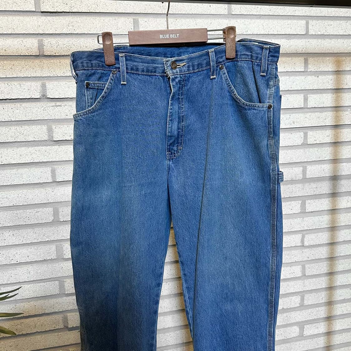 디키즈 워크 카펜터 데님 팬츠 레귤러 핏 디테일 중청 상품이미지4