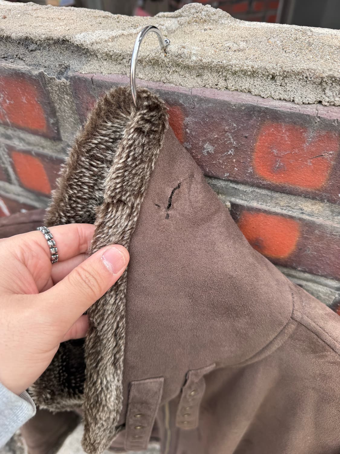 간사이 야마모토 진스 B-3 무스탕 자켓  상품이미지6