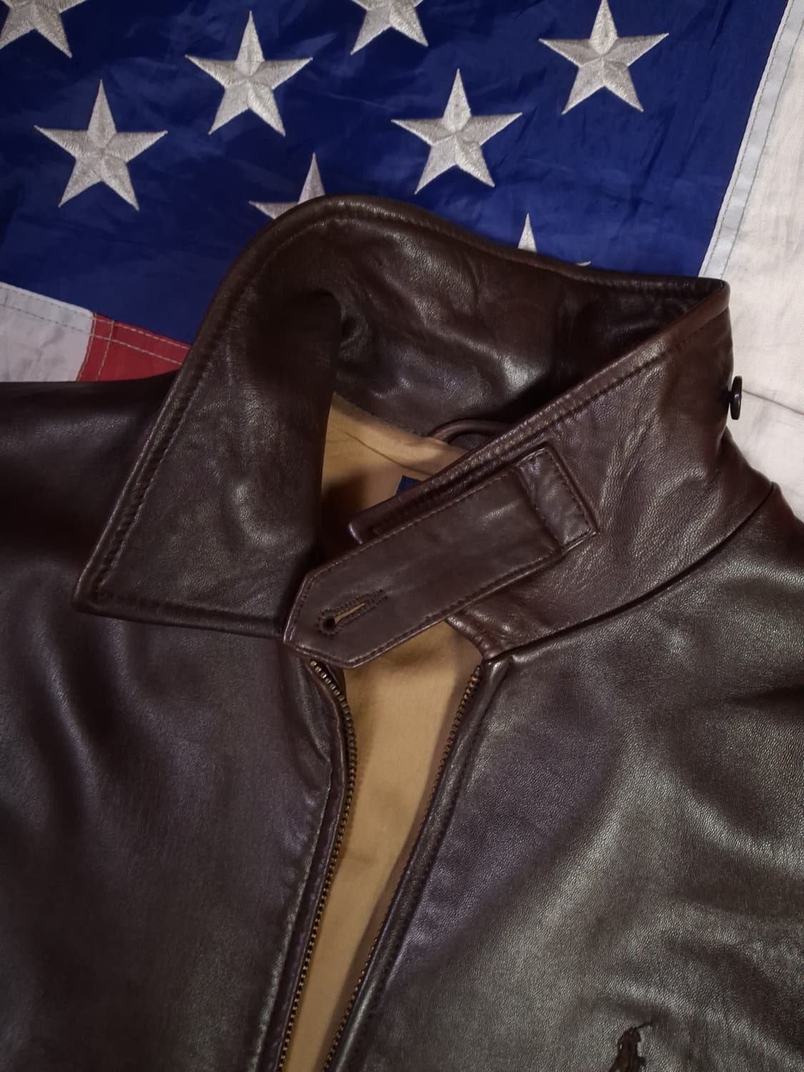 오리지날 랄프로렌폴로 리얼레더 브라운 자켓 상품이미지2