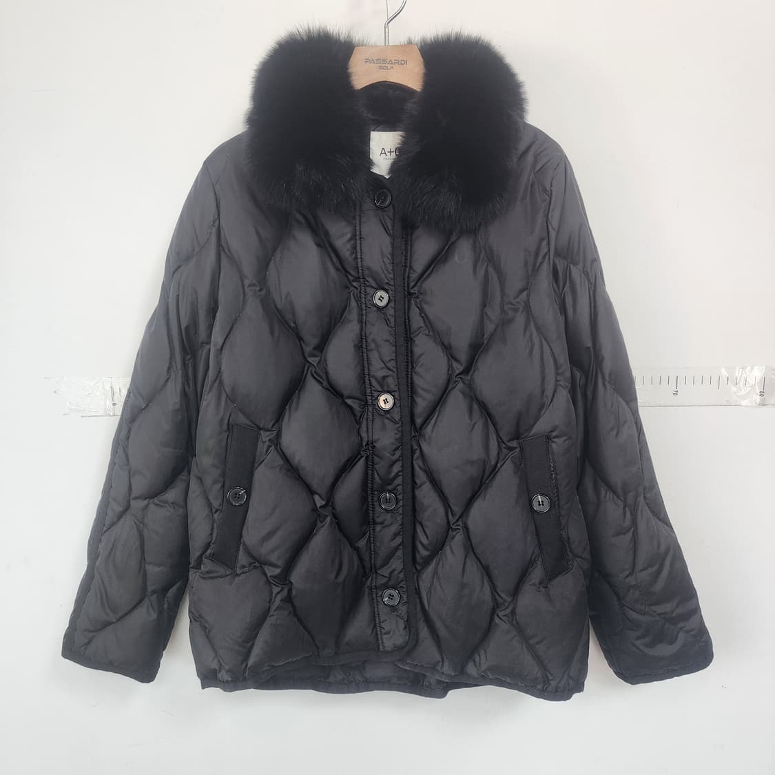 A+G 퍼 블랙 숏패딩 상품이미지1