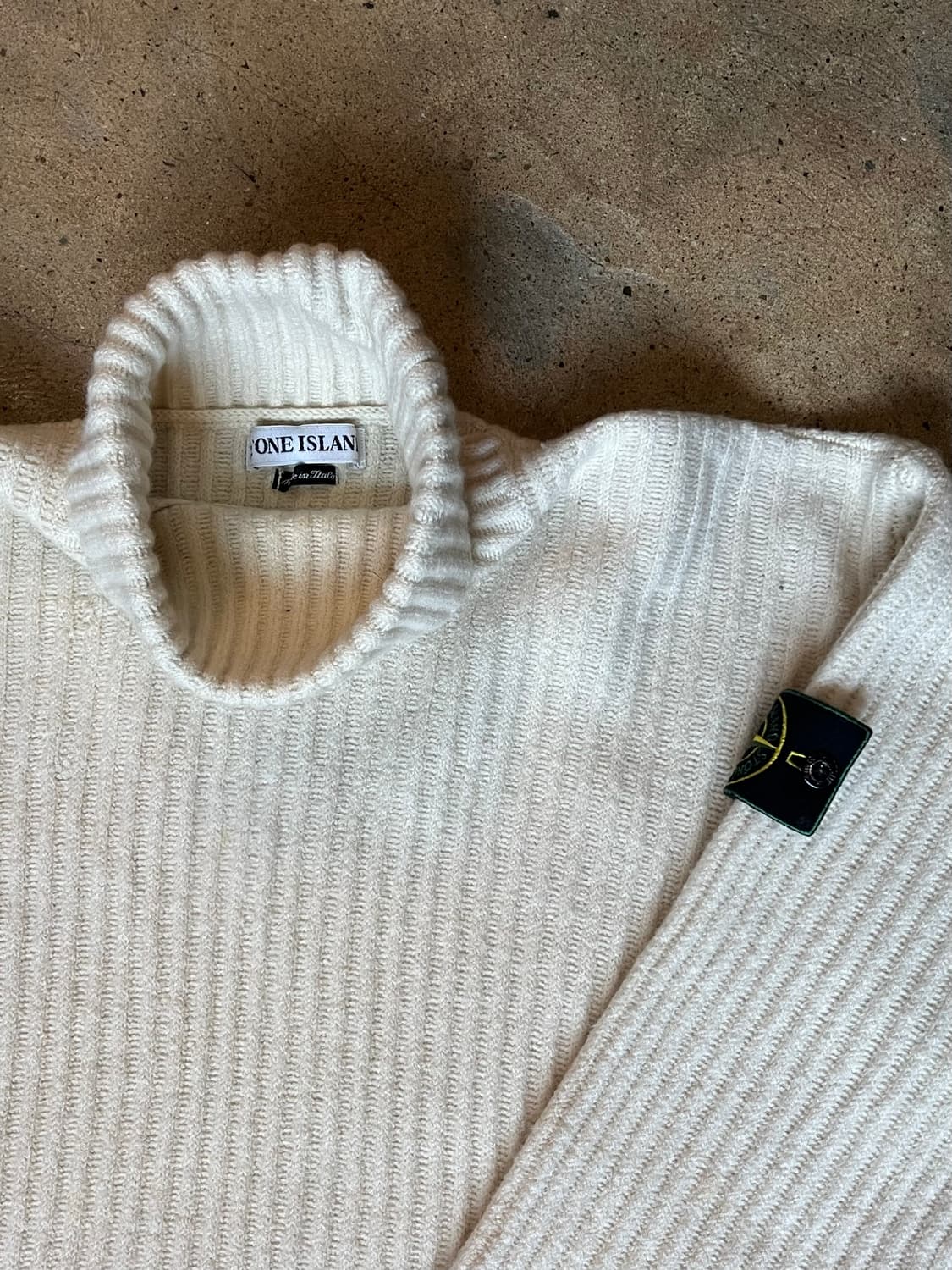 [S]98AW 스톤아일랜드 그린 엣지 롤 넥 니트 점퍼 아카이브 상품이미지3