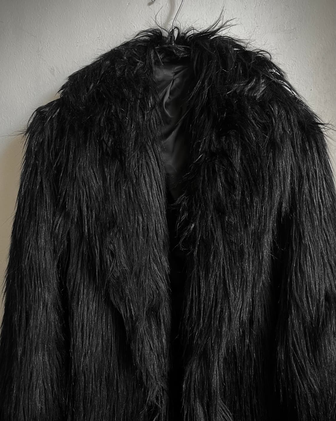 Jpn Vintage Long Shaggy Fur Black Coat 상품이미지4