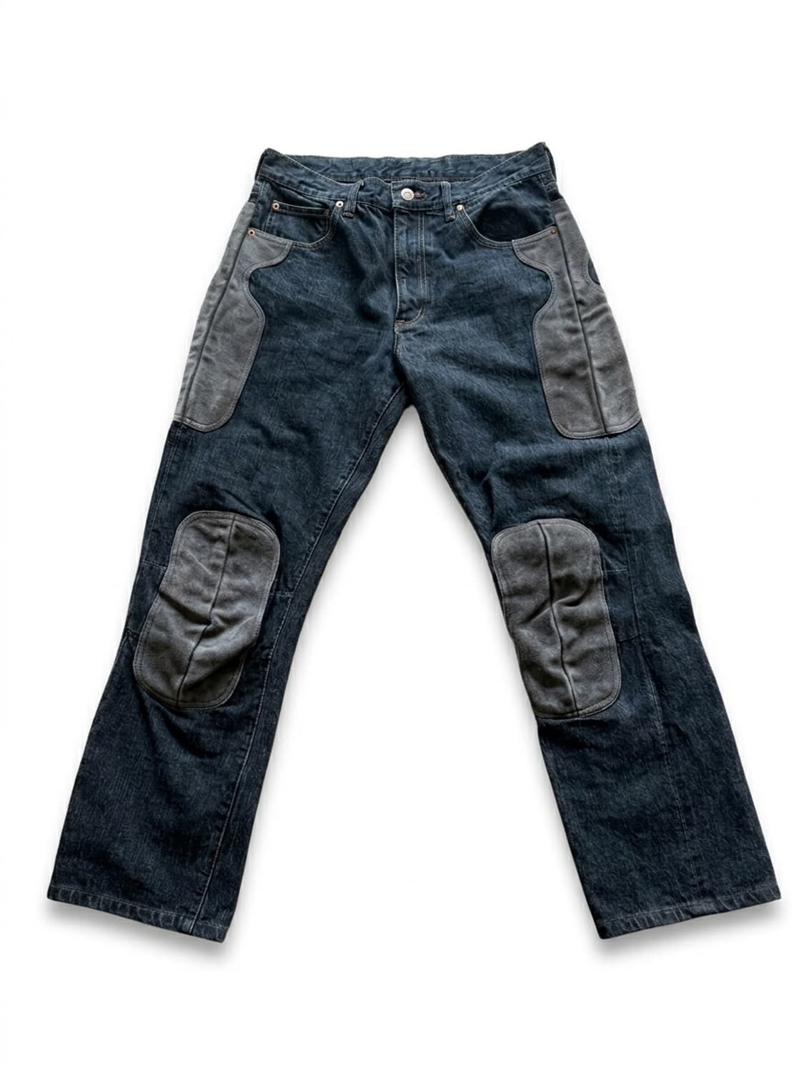 AD2001 꼼데가르송 옴므 옴므 스웨이드 패치 데님 상품이미지1