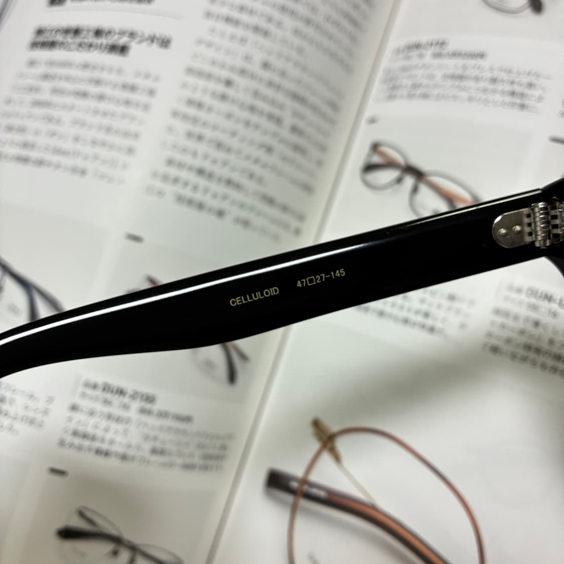 銘品晴夫作 메힌 하루오사쿠 일본 장인 셀룰로이드 뿔테 검정 안경 상품이미지7