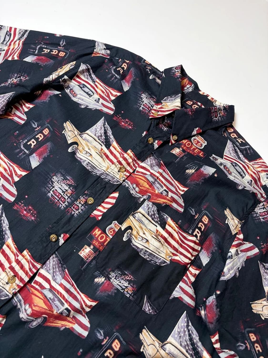 HARBOR BAY 00's 성조기 하와이안 숏 슬리브 셔츠 PN9208 상품이미지2