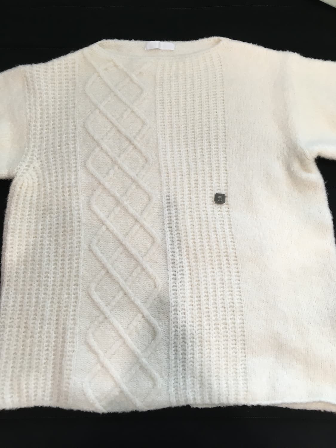 트리밍버드 Sleeve Slit Boat Neck Knit-아이보리 상품이미지4