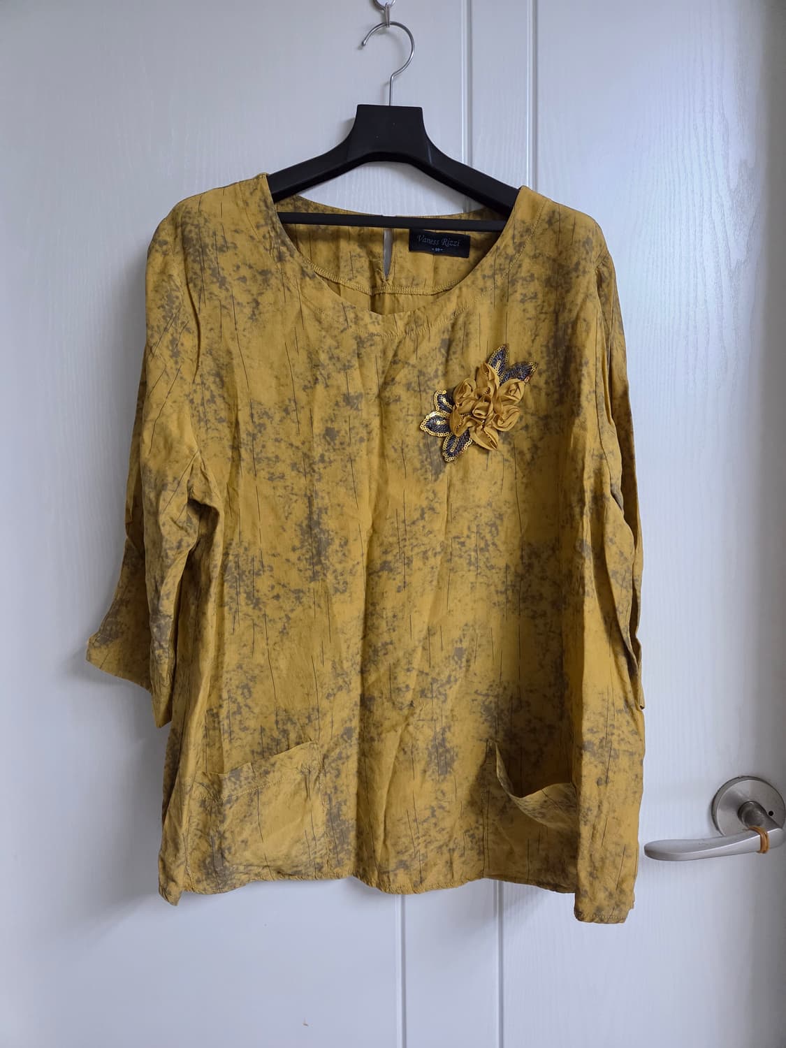 천연염색  인견100%  조끼 자켓 +블라우스  세트  상품이미지5