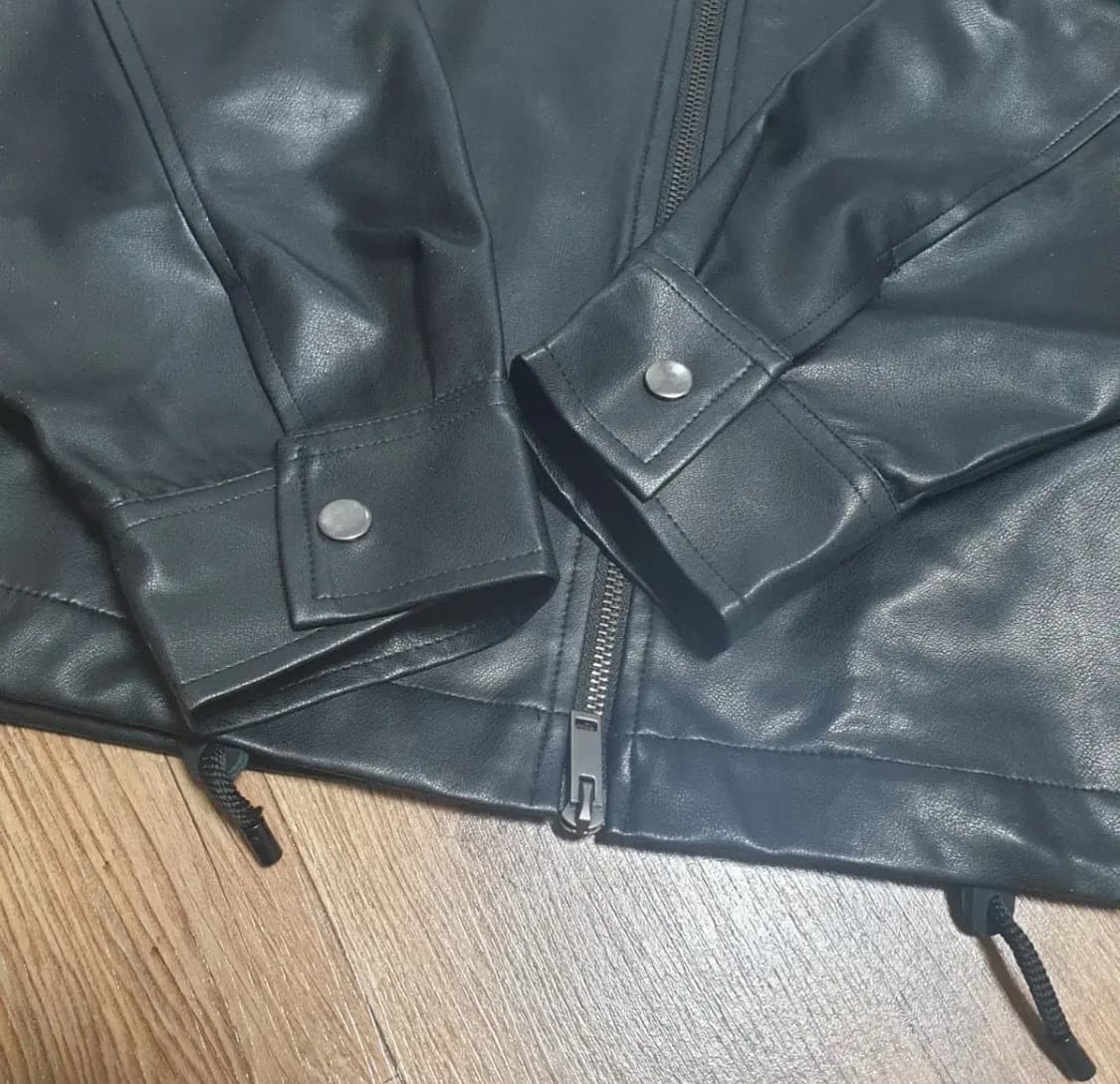 스파오 에코 레더 자켓 블랙 XL 상품이미지3
