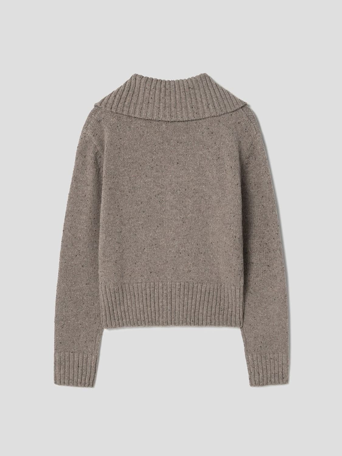 8세컨즈 변형 칼라넥 집업 긴소매 카디건 - 브라운 (95/L) 상품이미지3