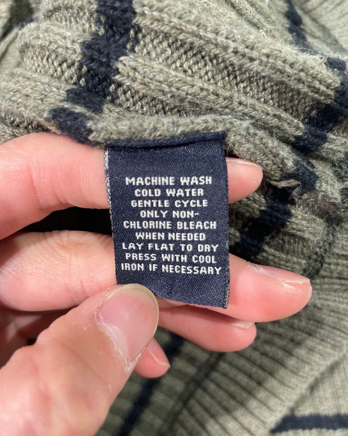 폴로 진스 카키 스트라이프 크루넥 니트 상품이미지8