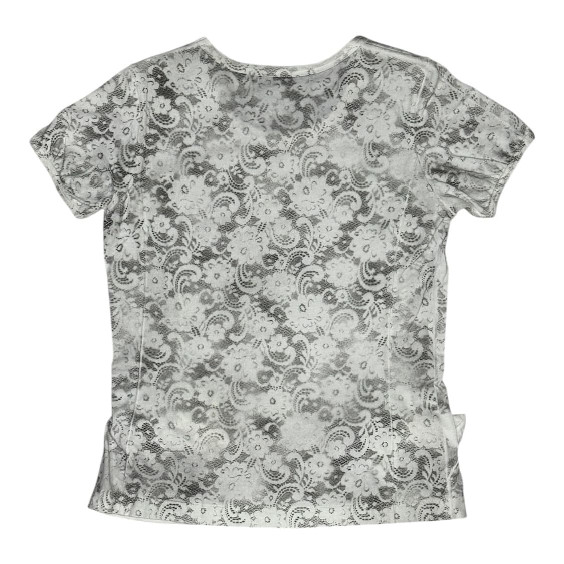 2003 준야 와타나베 무수한 꽃과 입체 리본 디테일 반팔 티셔츠 상품이미지2