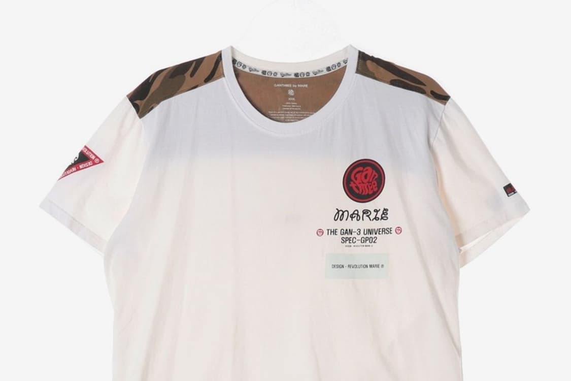 간쓰리 바이 마리 카모 숄더 그래픽 티셔츠 3XL 상품이미지3