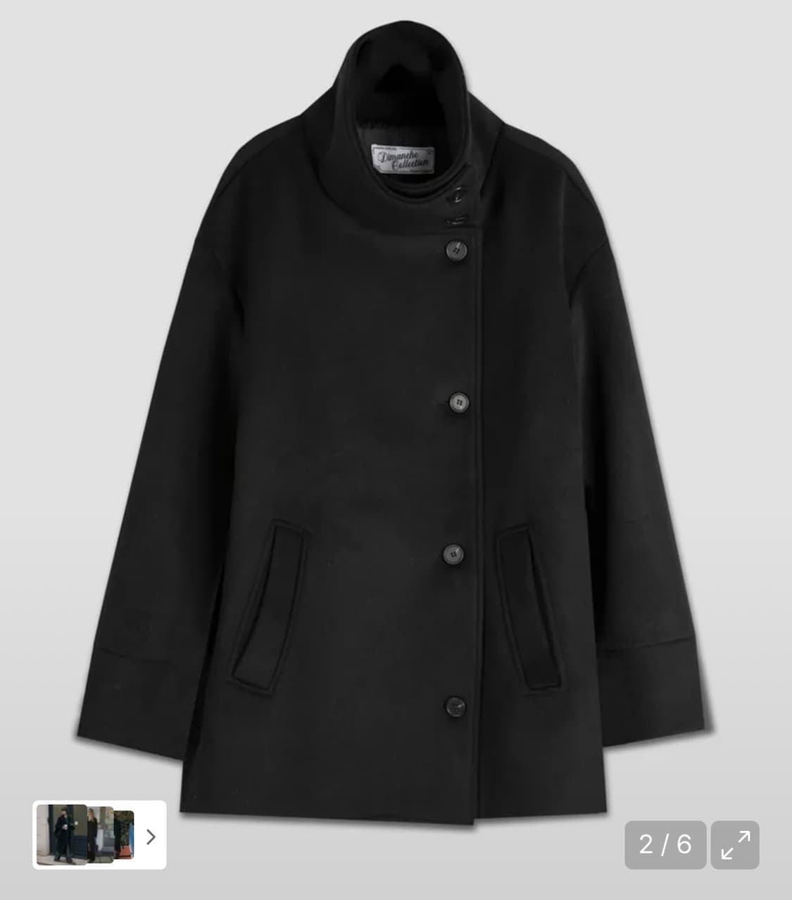 디망쉬 하프코트 블랙 상품이미지2