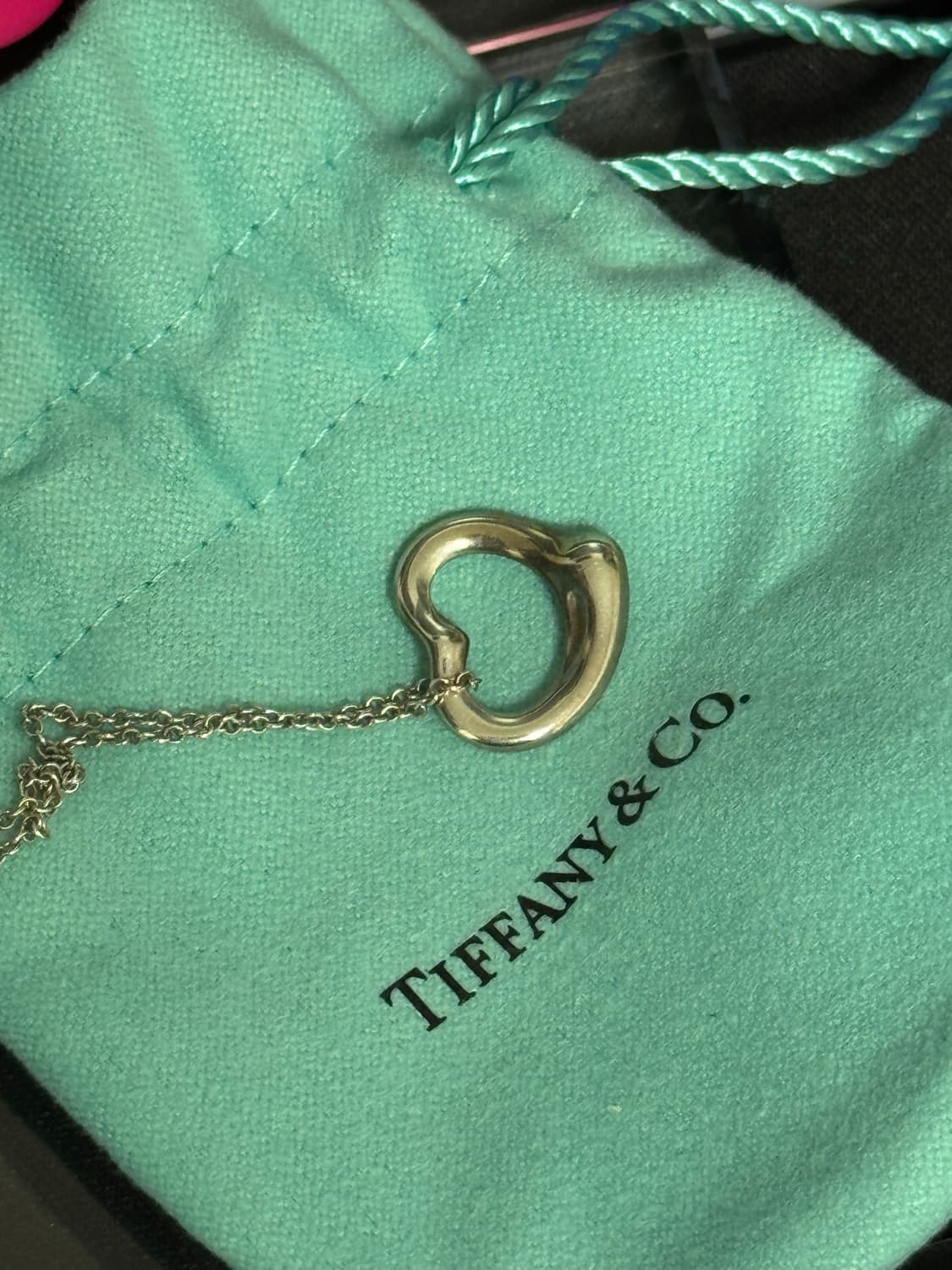 마지막 할인)티파니 앤 코 엘사 퍼레티 오픈 하트 펜던트 실버 상품이미지3