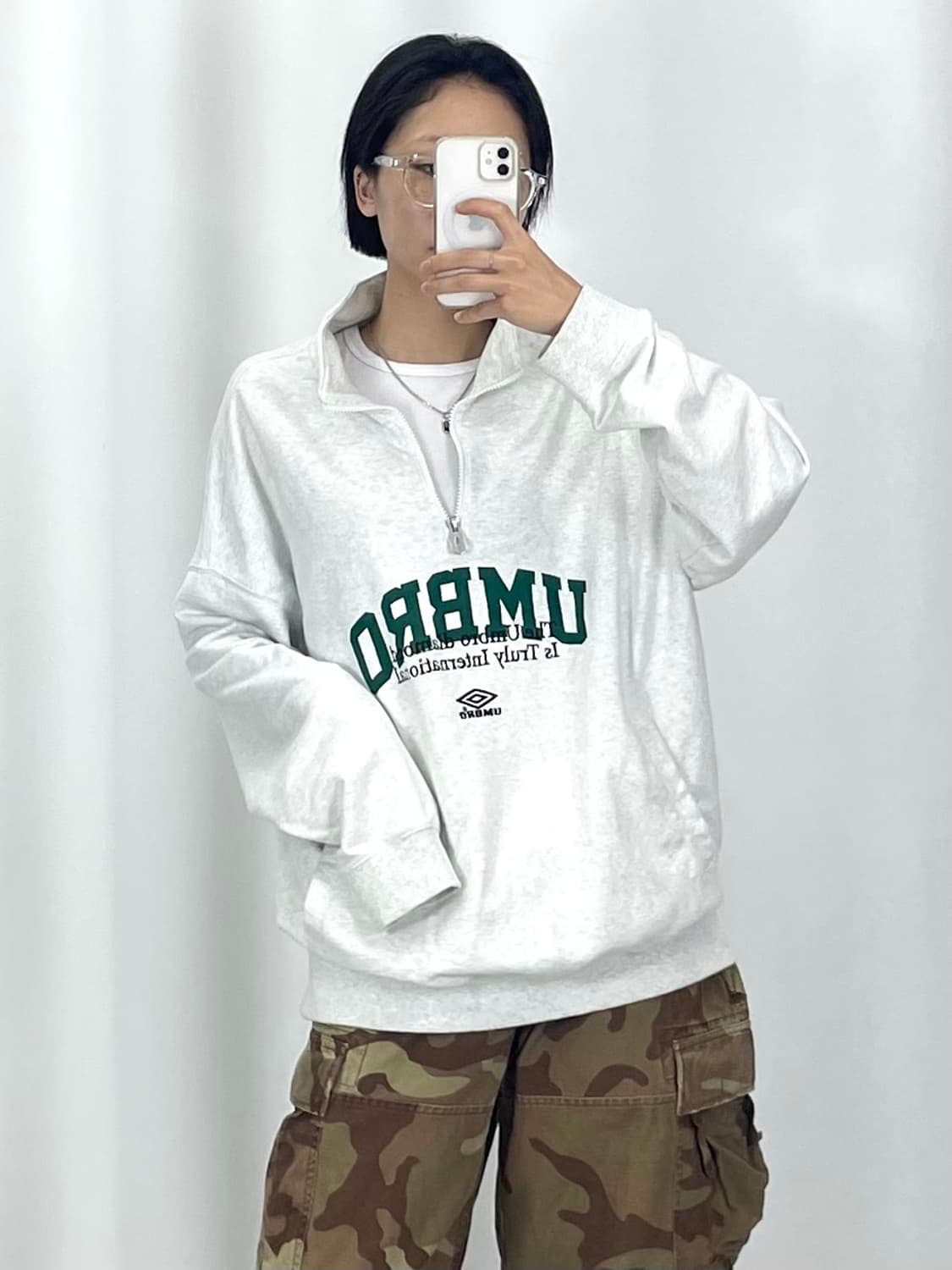 [2XL]엄브로 하프집업 맨투맨 상품이미지2