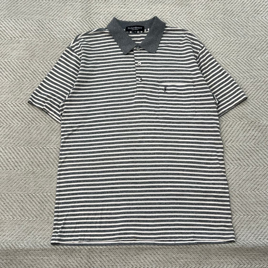 입생로랑 스트라이프 반팔 카라티 r3894 상품이미지1
