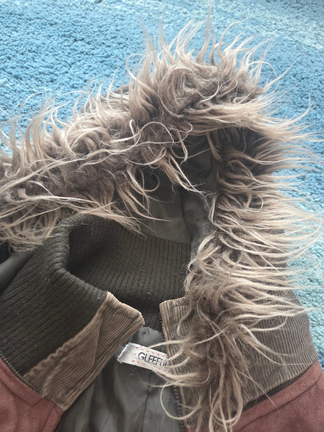 일본 빈티지 후드 퍼  코듀로이 자켓 M사이즈 상품이미지2