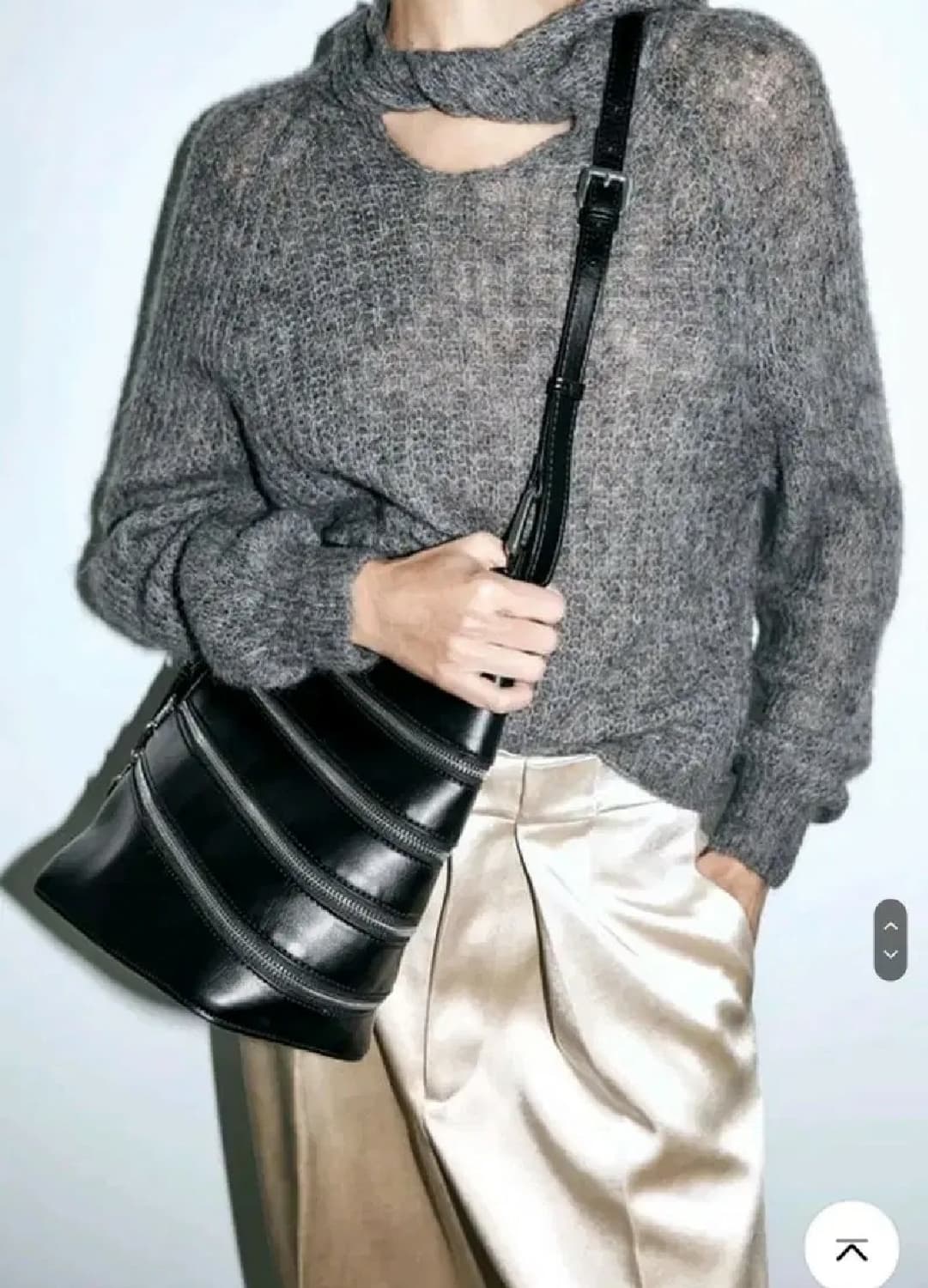 자라 지퍼장식 숄더백 새상품 자라가방 상품이미지1
