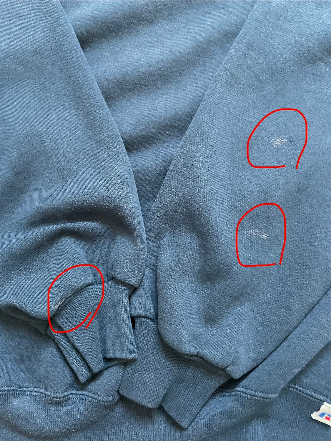 90s 러셀 애슬레틱 스웻셔츠 네이비 XL 미제🇺🇸 상품이미지3