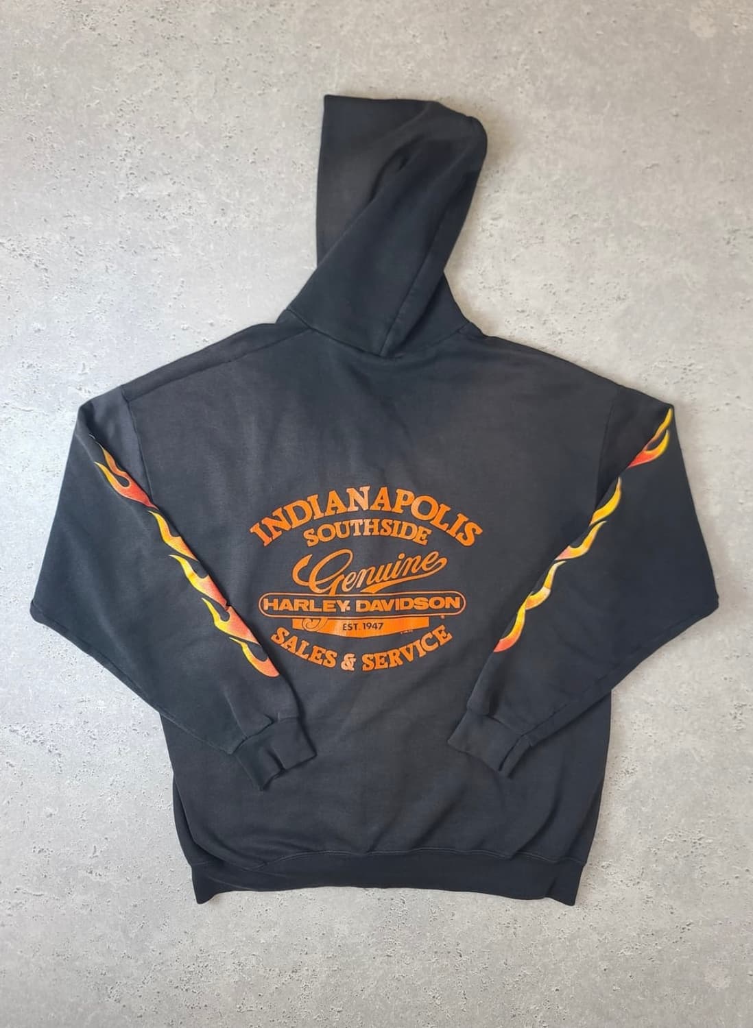빈티지 할리데이비슨 플레임 후드집업 상품이미지2