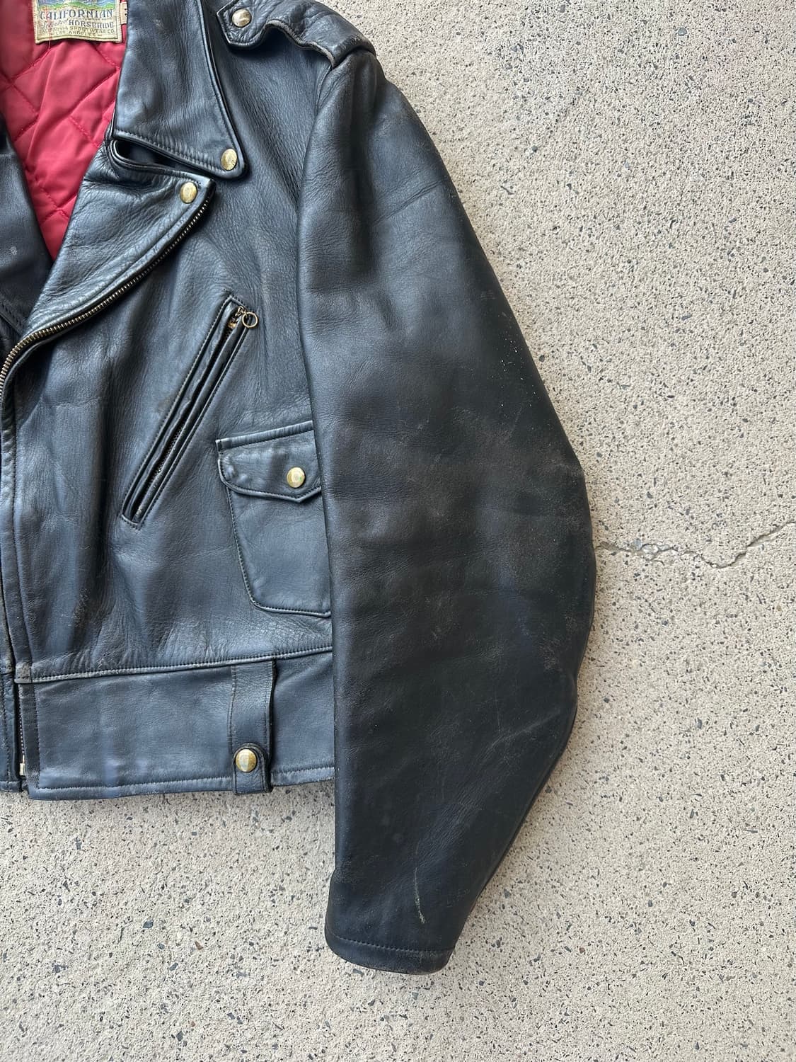 50s California Horse Hide Leather Jacket 상품이미지4