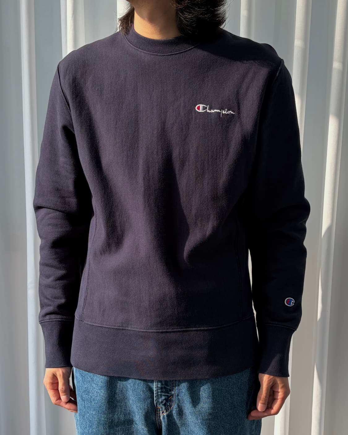 [L]챔피온 리버스위브 헤비 스웻 맨투맨 navy 상품이미지1
