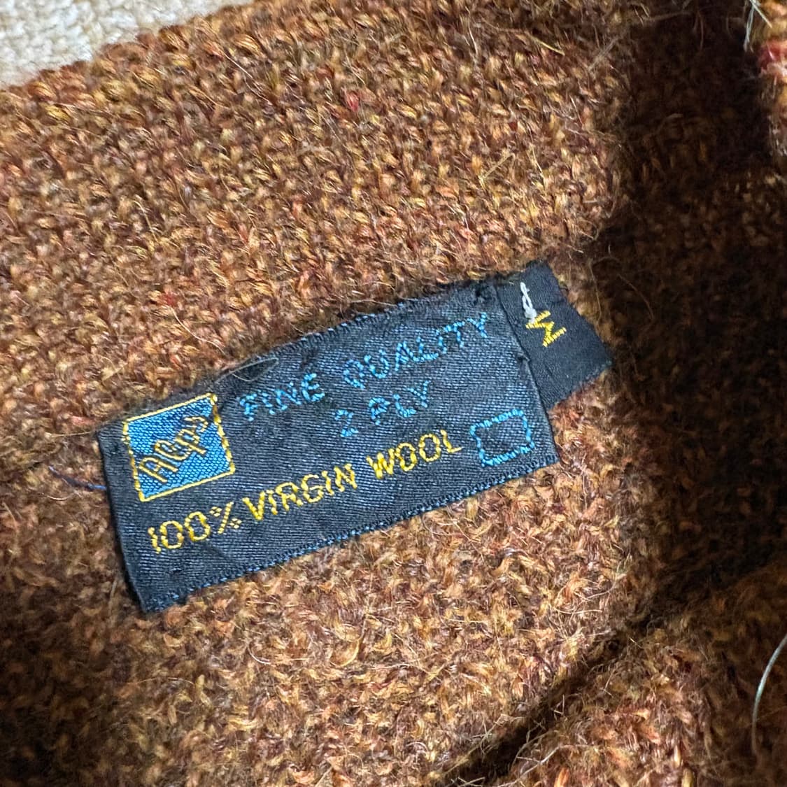 70~80s 버진울 브라운 모크넥 상품이미지3