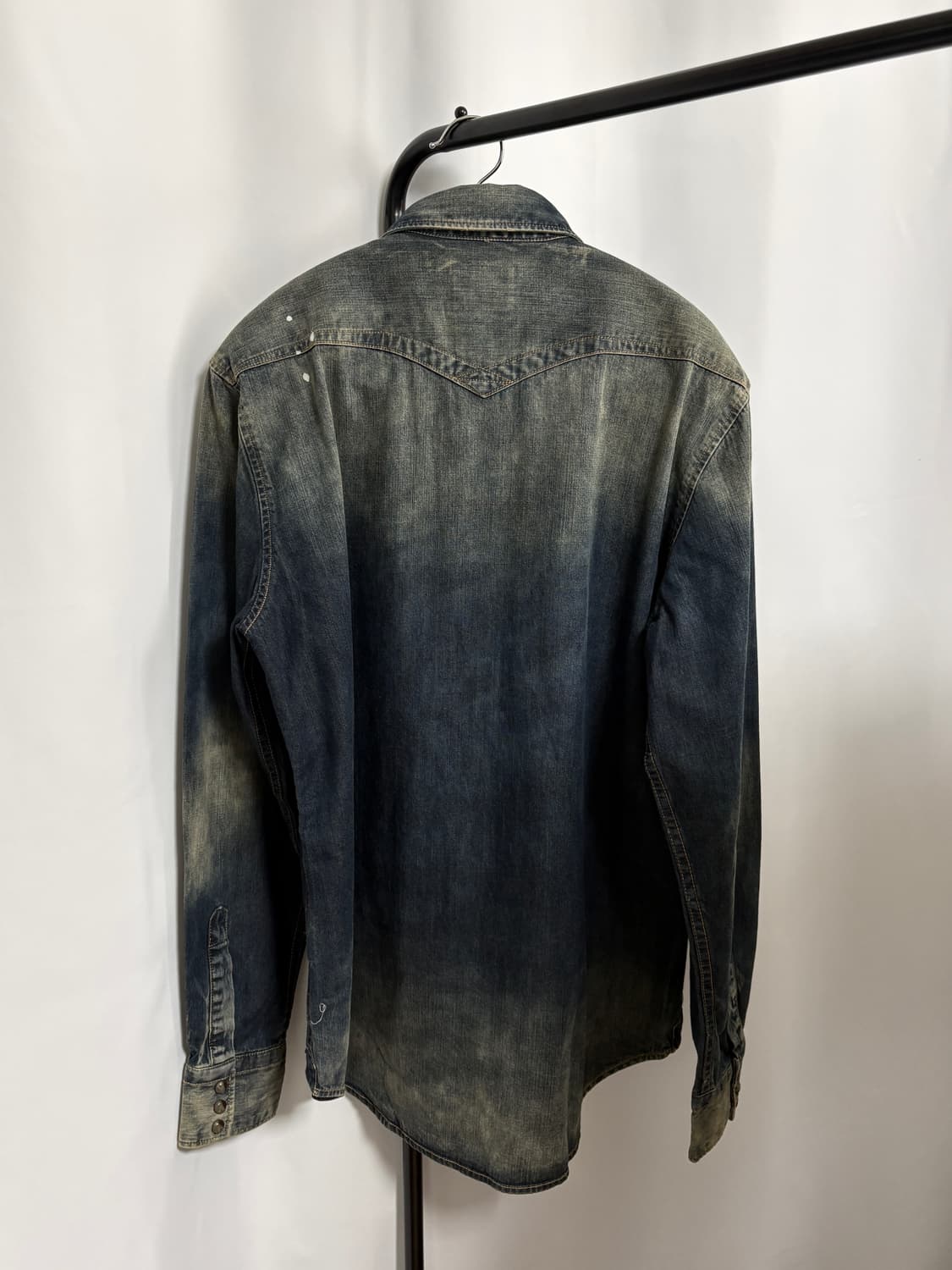 빈티지 페인팅 데님 셔츠 상품이미지8